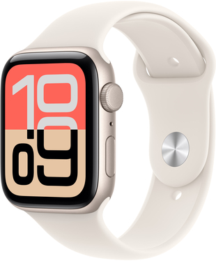 Apple Watch SE 3 GPS 40mm Starlight Aluminium Case with Starlight Sport Band S/M MEH34