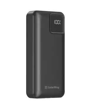 Портативна батарея ColorWay Power Bank 20 000 mAh Optimal Power (USB QC3.0 + USB-C PD 22.5W) Black (CW-PB200LPB5BK-PDD)