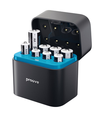 Зарядний Пристрій з Акумуляторними Батарейками Proove Compact Station 8pcs (4xAAA + 4xAA) Black