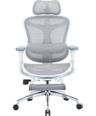 Крісло офісне з підставкою для ніг Sihoo DORO C300L Mesh with footrest White