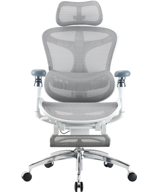 Крісло офісне з підставкою для ніг Sihoo DORO C300 Pro Mesh with footrest White