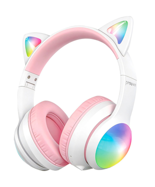 Бездротові навушники Proove Kids LumiCat (APP) White Pink