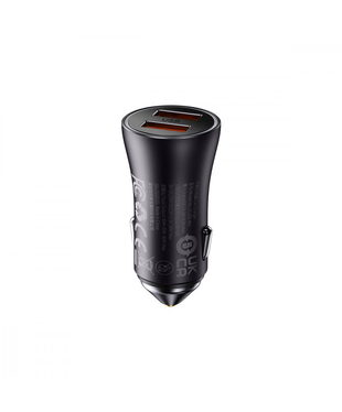 АЗП Baseus Golden Contactor Max Dual 60W USB + USB Dark Gray