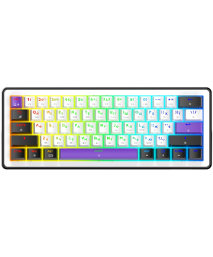 Клавіатура механічна HATOR Hellyberry HK60 wireless - White Purple