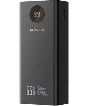 Зовнішній акумулятор Romoss 27000mAh PEA27S Pro 65W (PEA27-282-2111H) Black