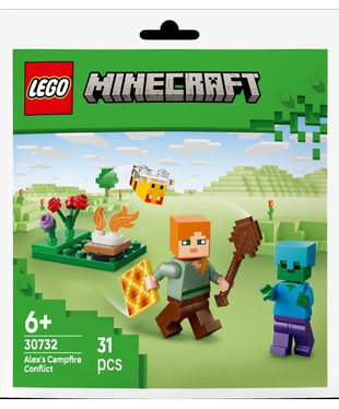 Конструктор LEGO® Minecraft Конфлікт біля багаття Алекса (30732)