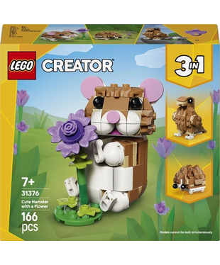 Конструктор LEGO® Creator Чарівний хом'як з квіткою (31376)