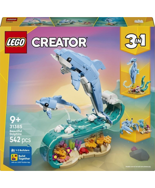Конструктор LEGO® Creator Морські тварини: красиві дельфіни (31385)