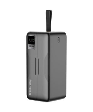 Портативна батарея ColorWay Power Bank 50 000 mAh Digital Display (USB QC3.0 + USB-C Power Delivery 22.5W) Black