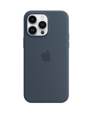 Чохол Apple iPhone 14 Pro Max Silicone cases MagSafe NO animation Storm Blue