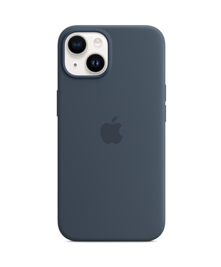 Чохол Apple iPhone 14 Plus Silicone cases MagSafe NO animation Storm Blue
