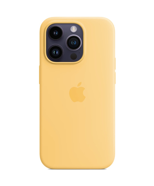 Чохол Apple iPhone 14 Pro Max Silicone cases MagSafe NO animation Sunglow