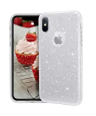 Чехол силиконовый Upex Crystal Glitter Apple iPhone X/XS Silver