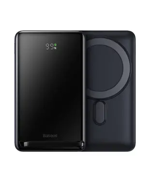 Внешний аккумулятор Baseus Magnetic Bracket Wireless Fast Charge Power Bank 10000mAh 20W Blue Overseas Edition (PPCX000203), Цвет: Темно-синий, Оригинальное название цвета: Blue, Батарея, мAч: 10000