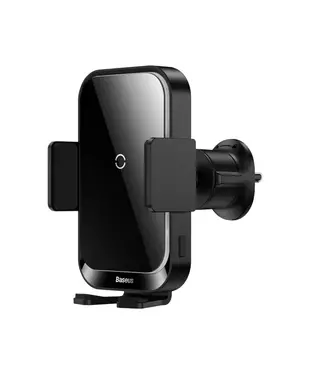 Автодержатель для мобильного с беспроводной зарядкой Baseus Halo Electric Wireless Charging Car Mount 15W Black (SUDD000001)