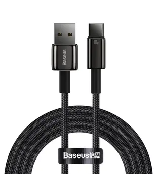 Кабель Baseus Tungsten Gold Fast Charging Data Cable USB to Type-C 100W 2m Black (CAWJ000101)