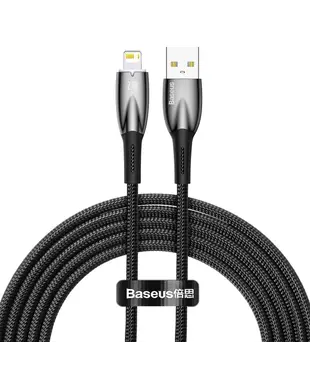 Кабель Baseus Glimmer Series Fast Charging Data Cable USB to iP 2.4A 2m Black (CADH000301)