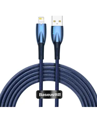 Кабель Baseus Glimmer Series Fast Charging Data Cable USB to iP 2.4A 2m Blue (CADH000303)