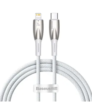 Кабель Baseus Glimmer Series Fast Charging Data Cable Type-C to iP 20W 1m White (CADH000002)