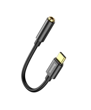 Переходник Baseus Type-C Male to 3.5mm Female Adapter L54 Black (CATL54-01)