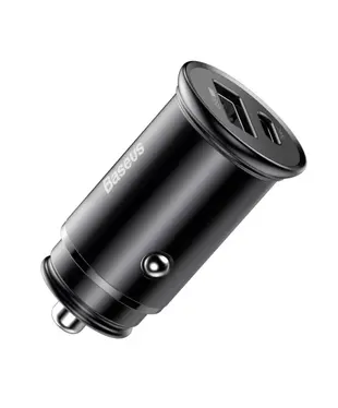 Автомобільний зарядний пристрій Baseus Circular Metal PPS Quick Charger Car Charger 30W (Support VOOC) Black (CCYS-C01)