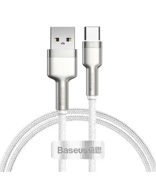 Кабель Baseus Cafule Series Metal Data Cable USB to Type-C 66W 1m White (CAKF000102)