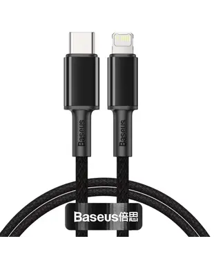 Кабель Baseus High Density Braided Fast Charging Data Cable Type-C to iP PD 20W 1m Black (CATLGD-01)
