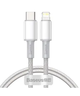 Кабель Baseus High Density Braided Fast Charging Data Cable Type-C to iP PD 20W 1m White (CATLGD-02)