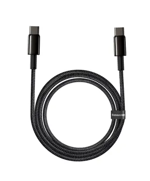 Кабель Baseus Tungsten Gold Fast Charging Data Cable Type-C to Type-C 100W 2m Black (CATWJ-A01)