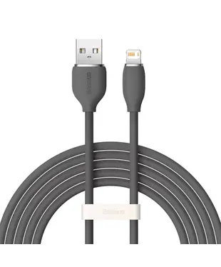 Кабель Baseus Jelly Liquid Silica Gel Fast Charging Data Cable USB to iP 2.4A 2m Black (CAGD000101)