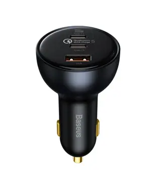 Автомобільний зарядний пристрій Baseus Qualcomm Quick Charge 5 Technology Multi-Port Fast Charge Car Charger C+C+U 160W set Gray (TZCCZM-0G)