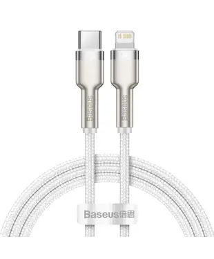 Кабель Baseus Cafule Series Metal Data Cable Type-C to iP PD 20W 1m White (CATLJK-A02)