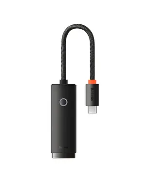 Переходник Baseus Lite Series Ethernet Adapter Type-C to RJ45 LAN Port (1000Mbps) Black (WKQX000301)