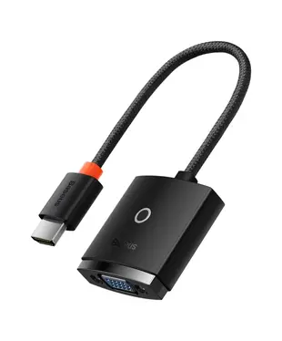 Перехідник Baseus Lite Series Adapter HDMI to VGA (3.5 mm Aux Port & Micro USB Power Input ) Black (WKQX010101)