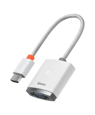 Переходник Baseus Lite Series Adapter HDMI to VGA (3.5 mm Aux Port & Micro USB Power Input ) White (WKQX010102)
