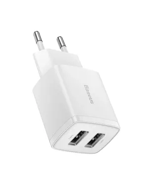 Мережевий зарядний пристрій Baseus Compact Charger 2U 10.5W EU White (CCXJ010202)