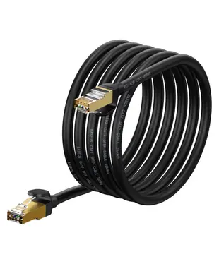 Кабель Baseus high Speed Seven types of RJ45 10Gigabit network cable (round cable) 3m Black (WKJS010401)