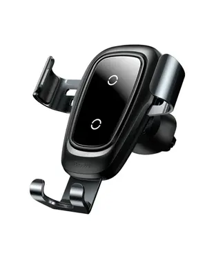 Автодержатель для мобильного с беспроводной зарядкой Baseus Metal Wireless Charger Gravity Car Mount (Air Outlet Version) Tarnish (WXYL-B0A)