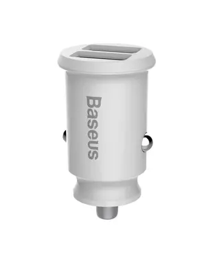 Автомобільний зарядний пристрій Baseus Grain Car Charger (Dual USB 5V 3.1A) White (CCALL-ML02)