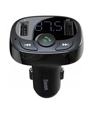 FM-трансмиттер Baseus T typed Wireless MP3 charger with car holder (Standard edition) Black (CCTM-01)