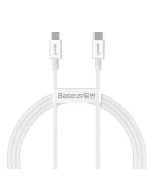 Кабель Baseus Superior Series Fast Charging Data Cable Type-C to Type-C 100W 1m White (CATYS-B02)