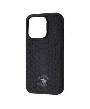 Чехол кожаный POLO Knight (Leather) iPhone 15 Pro black