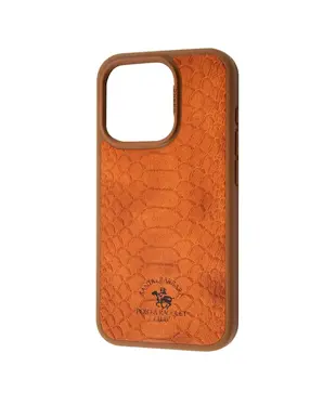 Чехол кожаный POLO Knight (Leather) iPhone 15 Pro brown