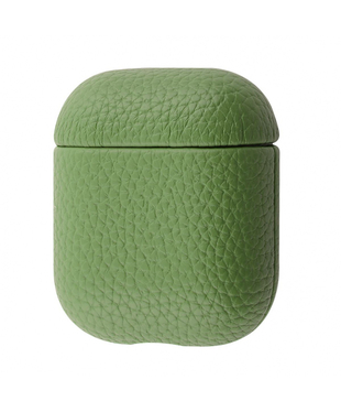 Чехол Leather Case AirPods 1/2 olive, Цвет: Зеленый, Оригинальное название цвета: Olive