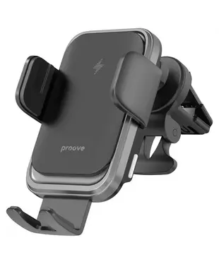 Автомобильный держатель для мобильного з бездротовою зарядкою Proove Nitro Charge 15W black (WHNC15002001)