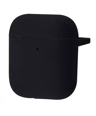 Чехол Silicone Case New for AirPods 1/2 black, Колір: Чорний, Оригінальна назва кольору: Black