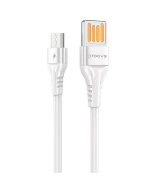 Кабель Proove Double Way Silicone Micro USB 2.4A (1m) white (CCDS20001302)