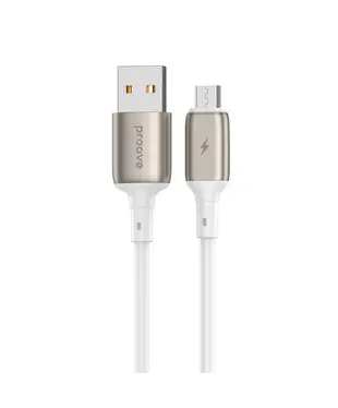 Кабель Proove Flex Metal Micro USB 2.4A (1m) white (CCFM20001302)