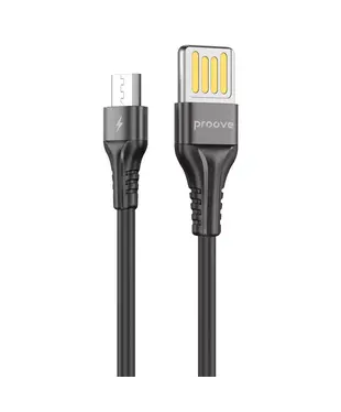 Кабель Proove Double Way Silicone Micro USB 2.4A (1m) black (CCDS20001301)