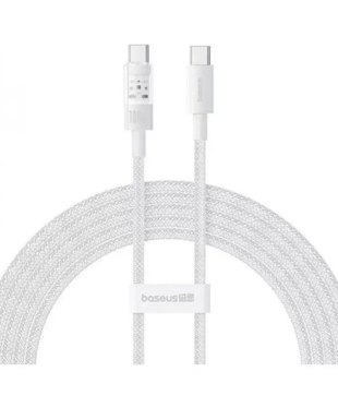 Кабель Baseus Gem Fast-Charging Data Cable USB-C to USB-C 100W 2m Moon White (P10373000211-01)